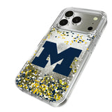 University of Michigan Wolverines Confetti Glitter Phone Case for Apple iPhone 17 Series
