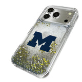 University of Michigan Wolverines Linen Glitter Phone Case for Apple iPhone 17 Series