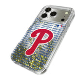 Philadelphia Phillies Text Backdrop Glitter Phone Case for Apple iPhone 17 Series
