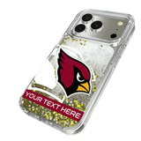Arizona Cardinals Personalized Tilt Glitter Phone Case for Apple iPhone 17 Series
