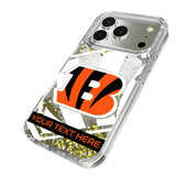 Cincinnati Bengals Personalized Tilt Glitter Phone Case for Apple iPhone 17 Series