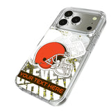 Cleveland Browns Personalized Tilt Glitter Phone Case for Apple iPhone 17 Series
