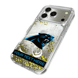 Carolina Panthers Personalized Tilt Glitter Phone Case for Apple iPhone 17 Series