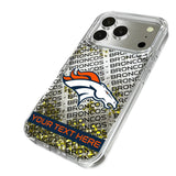 Denver Broncos Personalized Tilt Glitter Phone Case for Apple iPhone 17 Series