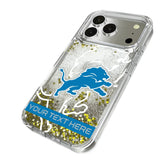 Detroit Lions Personalized Tilt Glitter Phone Case for Apple iPhone 17 Series