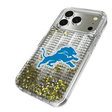 Detroit Lions Text Backdrop Glitter Phone Case for Apple iPhone 17 Series