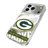 Green Bay Packers Personalized Tilt Glitter Phone Case for Apple iPhone 17 Series