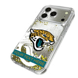 Jacksonville Jaguars Personalized Tilt Glitter Phone Case for Apple iPhone 17 Series