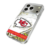 Kansas City Chiefs Personalized Tilt Glitter Phone Case for Apple iPhone 17 Series