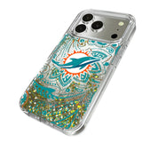 Miami Dolphins Paisley Glitter Phone Case for Apple iPhone 17 Series