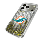 Miami Dolphins Text Backdrop Glitter Phone Case for Apple iPhone 17 Series