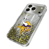 Minnesota Vikings Text Backdrop Glitter Phone Case for Apple iPhone 17 Series