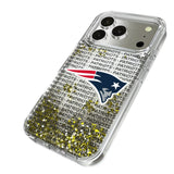 New England Patriots Text Backdrop Glitter Phone Case for Apple iPhone 17 Series