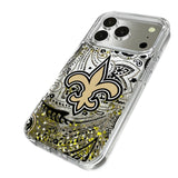 New Orleans Saints Paisley Glitter Phone Case for Apple iPhone 17 Series