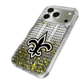 New Orleans Saints Text Backdrop Glitter Phone Case for Apple iPhone 17 Series