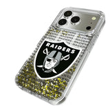 Las Vegas Raiders Text Backdrop Glitter Phone Case for Apple iPhone 17 Series