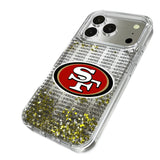 San Francisco 49ers Text Backdrop Glitter Phone Case for Apple iPhone 17 Series