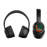 University of Miami Hurricanes Stripe Wireless Over-Ear BT Headphones With Case