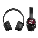 Texas A&M University Aggies Stripe Wireless Over-Ear BT Headphones With Case