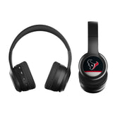 Houston Texans Stripe Wireless Over-Ear BT Headphones With Case