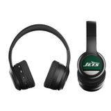 New York Jets Stripe Wireless Over-Ear BT Headphones With Case