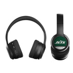 New York Jets Personalized Endzone Solid Wireless Over-Ear BT Headphones With Case