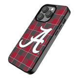 University of Alabama Crimson Tide Script A Plaid MagSafe Compatible Phone Case for Apple iPhone