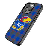 University of Kansas Jayhawks Plaid MagSafe Compatible Phone Case for Apple iPhone