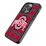 Ohio State University Buckeyes Plaid MagSafe Compatible Phone Case for Apple iPhone