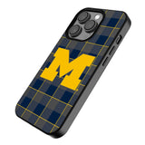 University of Michigan Wolverines Plaid MagSafe Compatible Phone Case for Apple iPhone