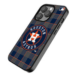 Houston Astros Plaid MagSafe Compatible Phone Case for Apple iPhone