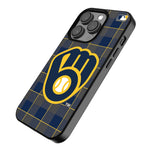 Milwaukee Brewers Plaid MagSafe Compatible Phone Case for Apple iPhone