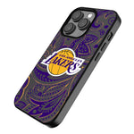 Los Angeles Lakers Paisley Magnetic Phone Case-2