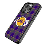 Los Angeles Lakers Plaid Magnetic Phone Case-2