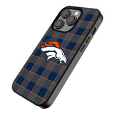 Denver Broncos Plaid MagSafe Compatible Phone Case for Apple iPhone
