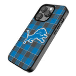Detroit Lions Plaid MagSafe Compatible Phone Case for Apple iPhone