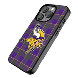 Minnesota Vikings Plaid Magnetic Phone Case-2