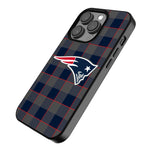 New England Patriots Plaid MagSafe Compatible Phone Case for Apple iPhone