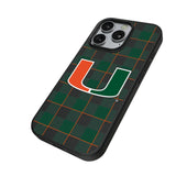 University of Miami Hurricanes Plaid MagSafe Compatible Phone Case for Apple iPhone