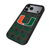 University of Miami Hurricanes Plaid MagSafe Compatible Phone Case for Apple iPhone 17 Series