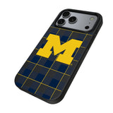 University of Michigan Wolverines Plaid MagSafe Compatible Phone Case for Apple iPhone 17 Series