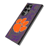 Clemson University Tigers Paisley MagSafe Compatible Phone Case for Samsung Galaxy