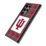 Indiana University Hoosiers Plaid MagSafe Compatible Phone Case for Samsung Galaxy