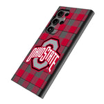 Ohio State University Buckeyes Plaid MagSafe Compatible Phone Case for Samsung Galaxy
