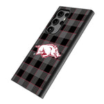 University of Arkansas Fayetteville Razorbacks Plaid MagSafe Compatible Phone Case-1