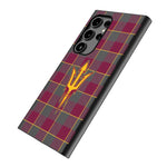 Arizona State University Sun Devils Plaid MagSafe Compatible Phone Case for Samsung Galaxy