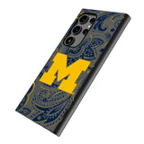 University of Michigan Wolverines Paisley MagSafe Compatible Phone Case for Samsung Galaxy
