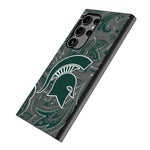 Michigan State University Spartans Paisley MagSafe Compatible Phone Case for Samsung Galaxy