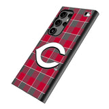 Cincinnati Reds Plaid MagSafe Compatible Phone Case for Samsung Galaxy