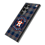 Houston Astros Plaid MagSafe Compatible Phone Case for Samsung Galaxy